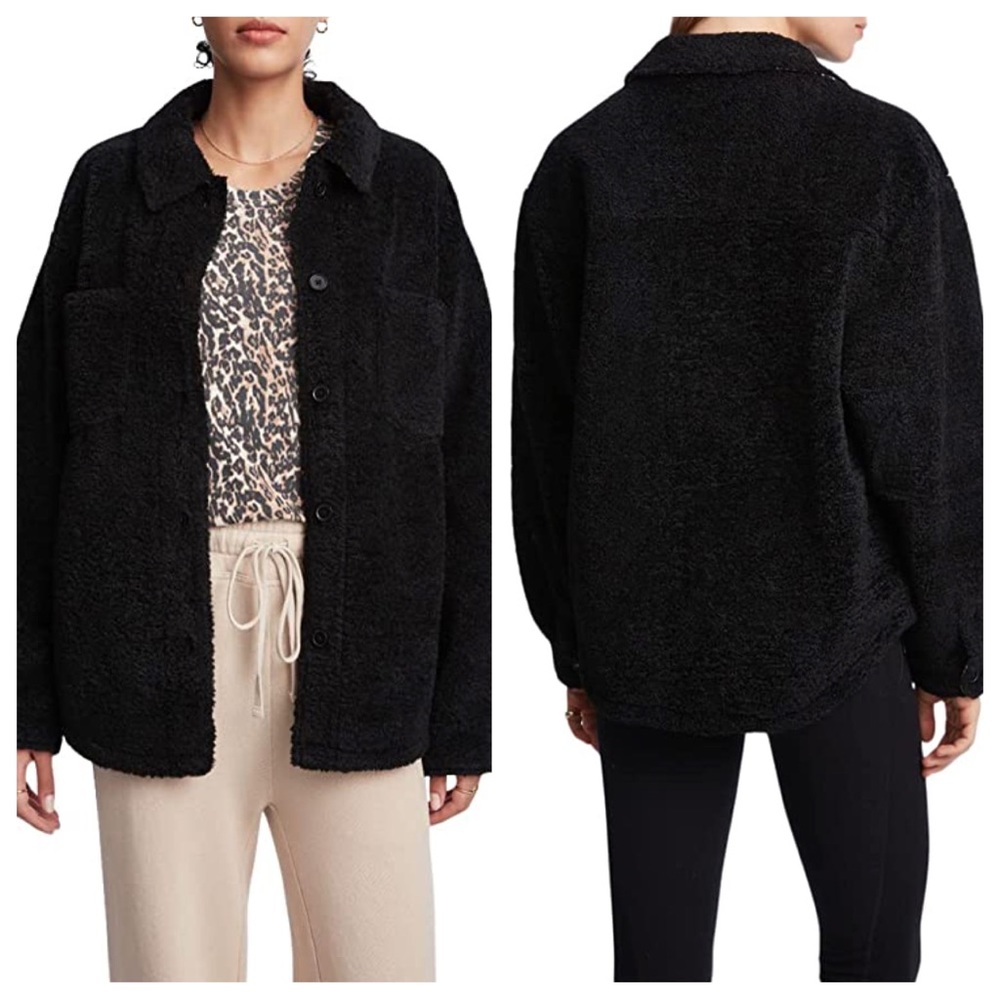 Sincerely Jules x Bandier Aspen Sherpa Black Leopard M - Picture 3 of 10